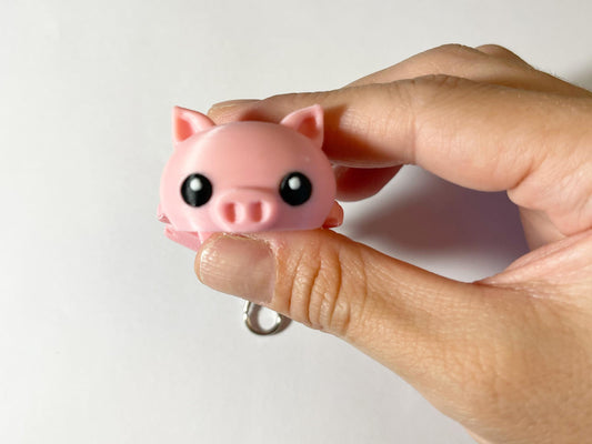 Flexi Pig Keychain