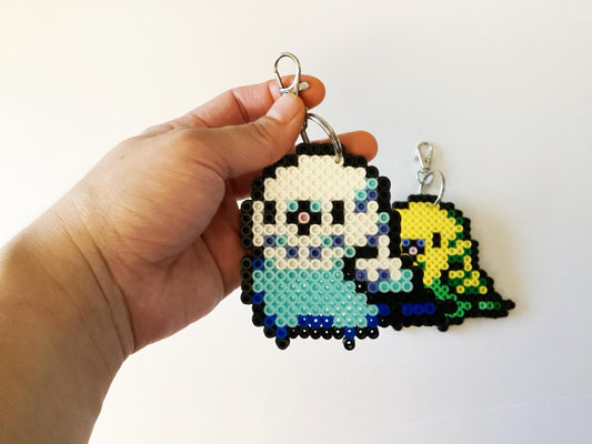 Budgie Perler Beads Keychain