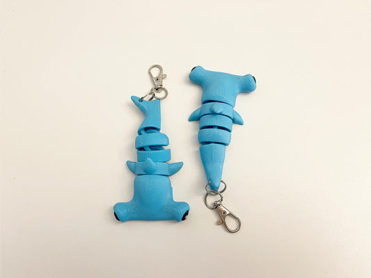 Flexi Hammerhead Shark Keychain