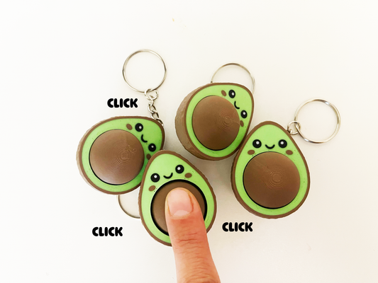 Avocado Clicker Fidget Keychain