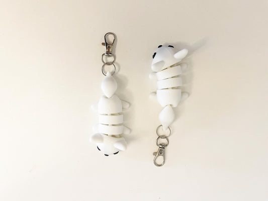 Flexi Arctic Fox Keychain