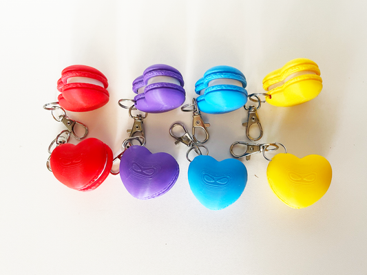 Macaron Heart Clicker Keychain