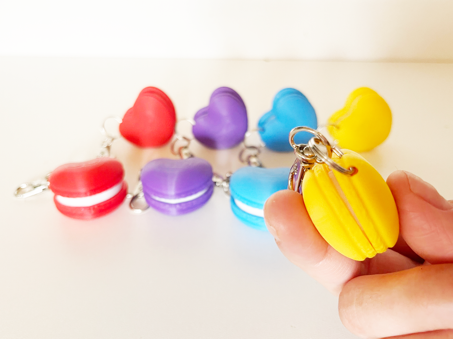Macaron Heart Clicker Keychain