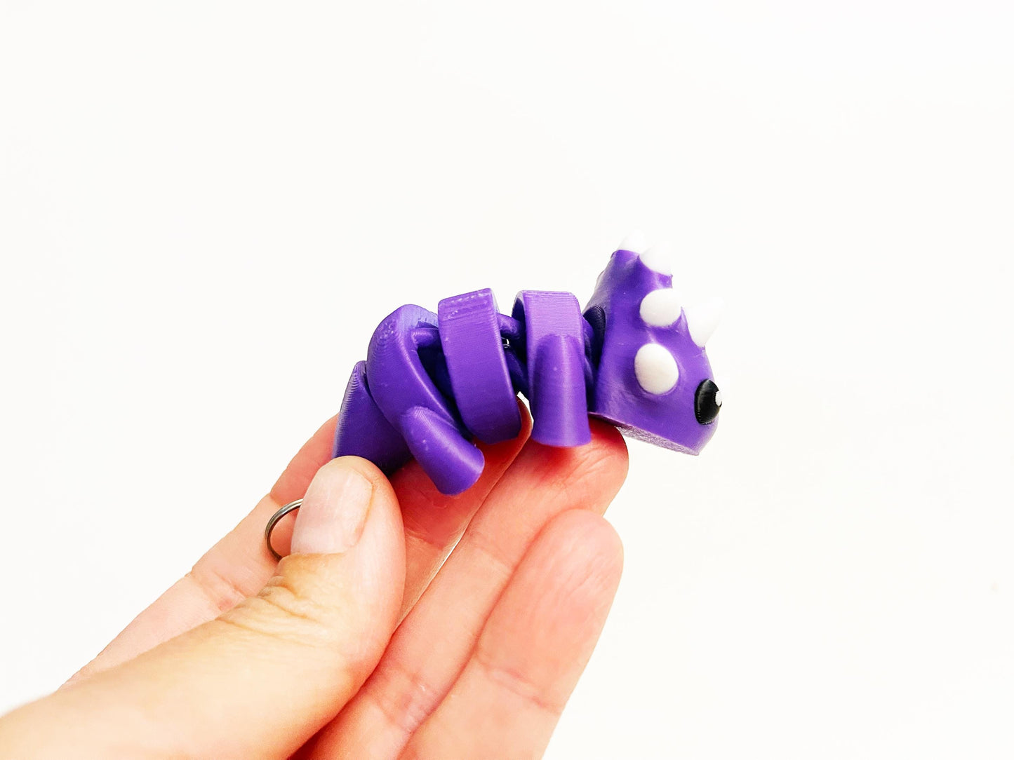 Flexi Triceratops Keychain