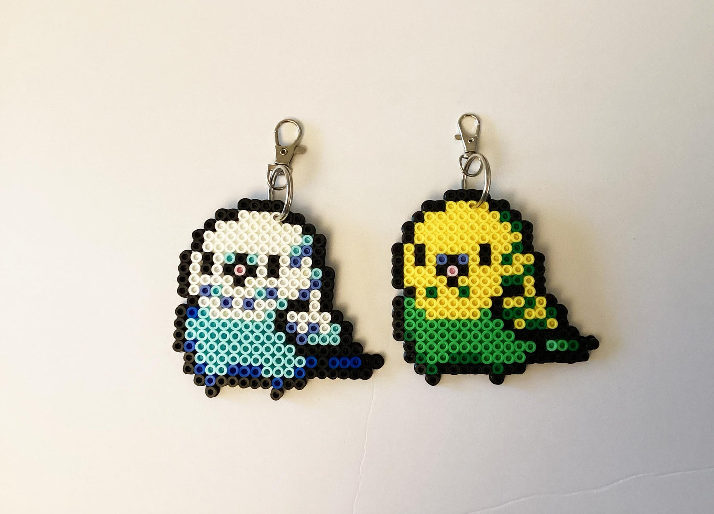 Budgie Perler Beads Keychain