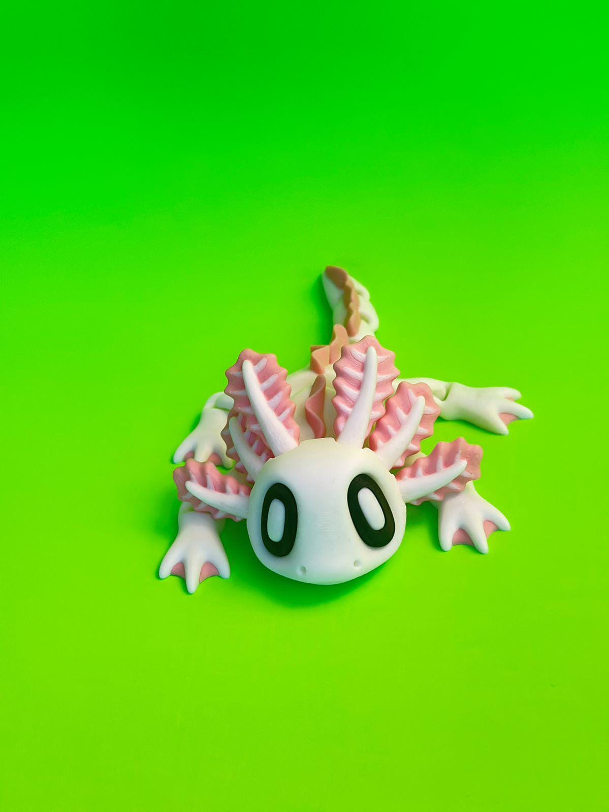 Articulated Axolotl With Seaweed Home