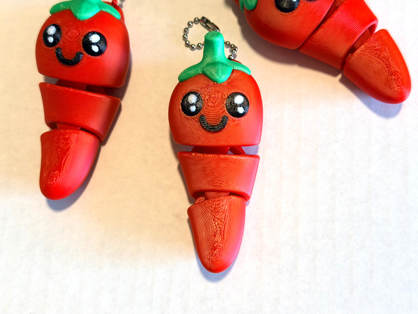 Flexi Red Chili Pepper Keychain