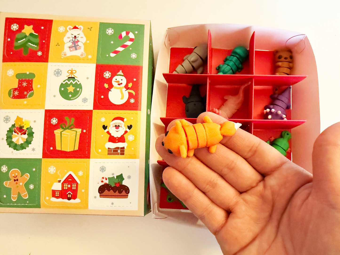Advent Calendar with 3D Printed Mini Animals – 12 Days of Christmas