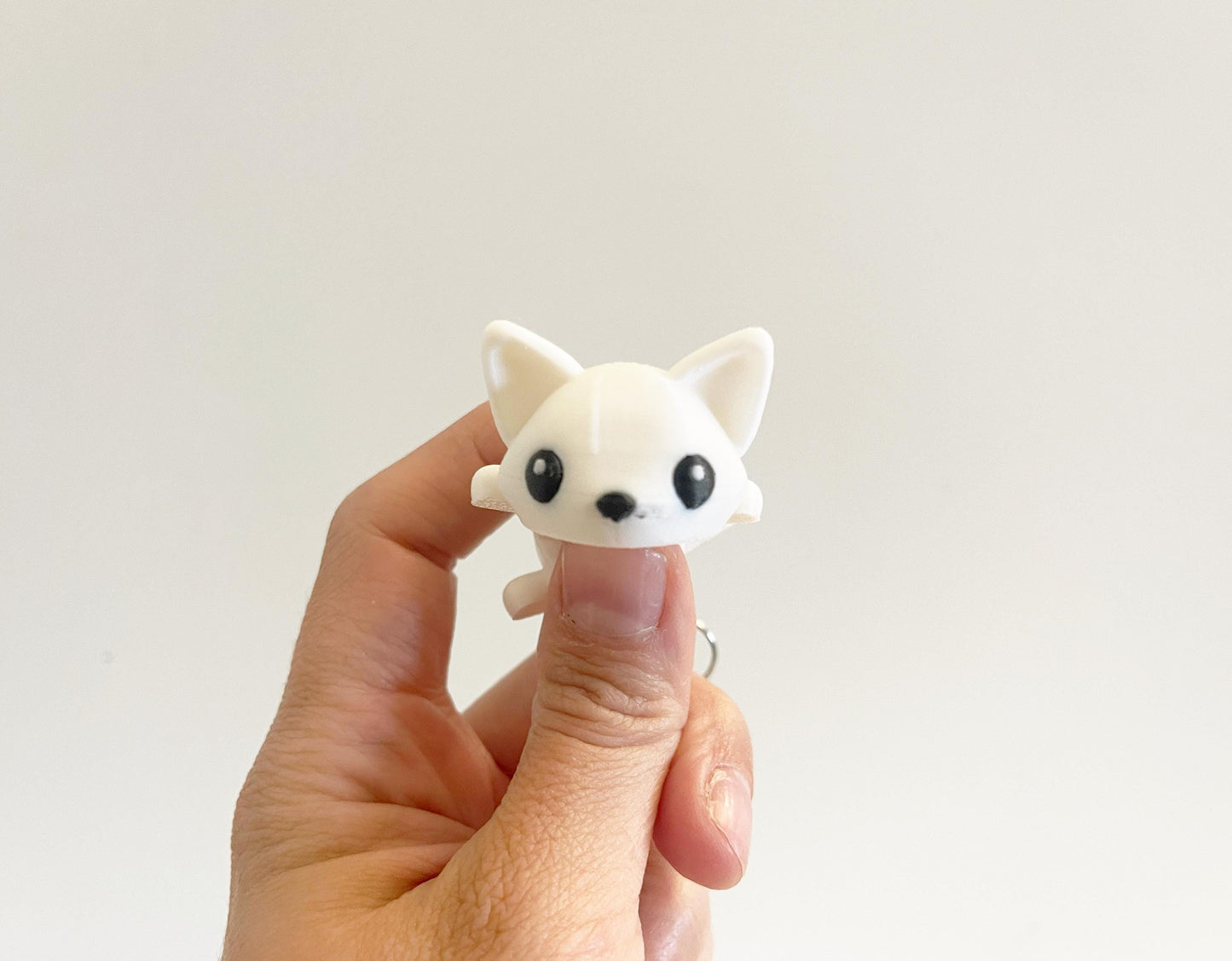 Flexi Arctic Fox Keychain