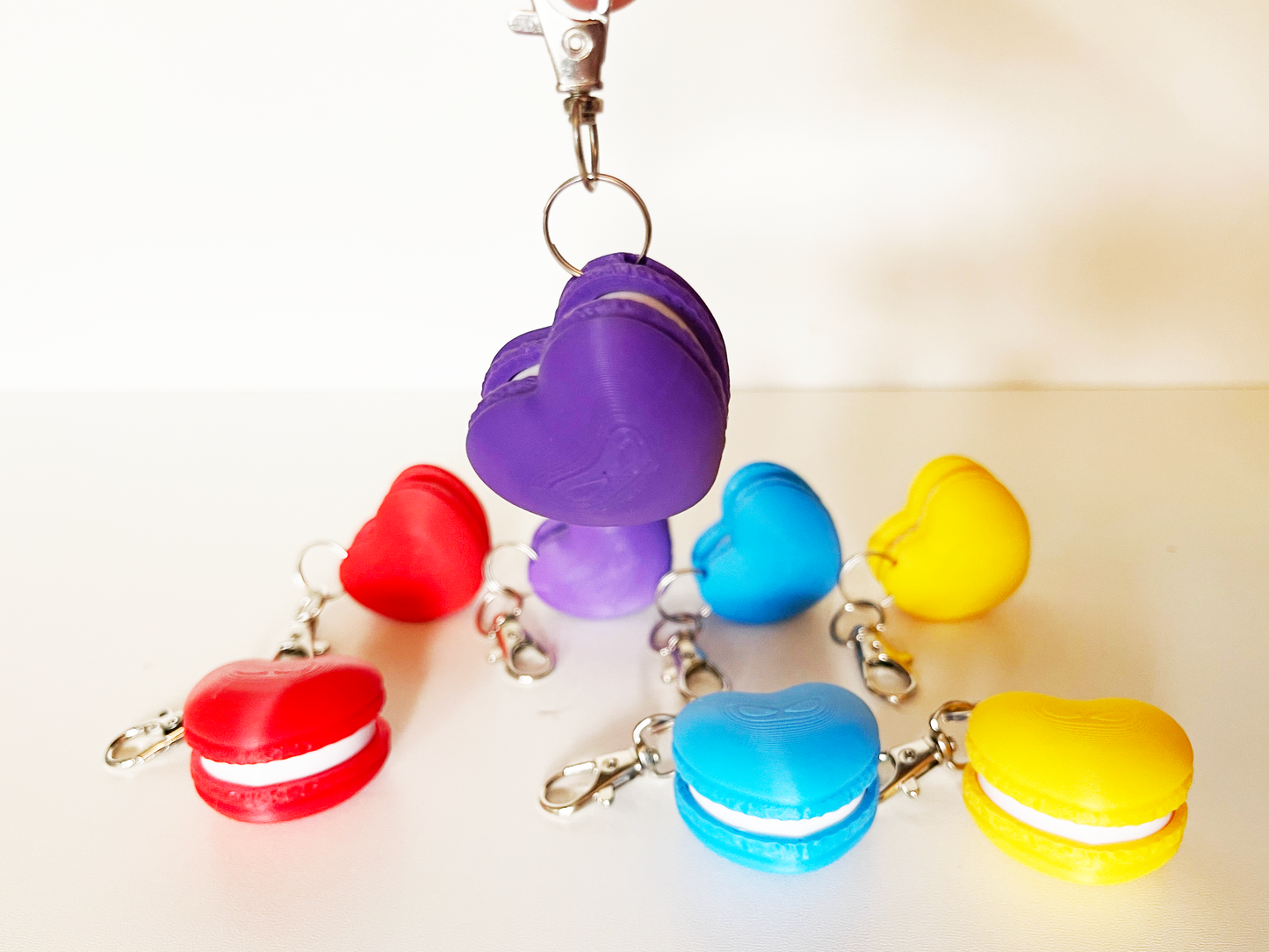 Macaron Heart Clicker Keychain